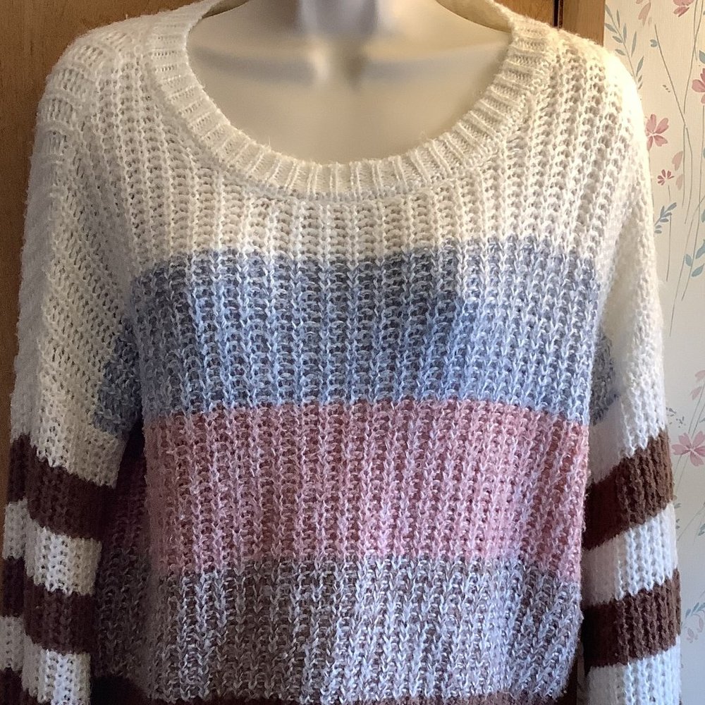 EUC Sweet & Sinful Striped Sweater  Size:  Small